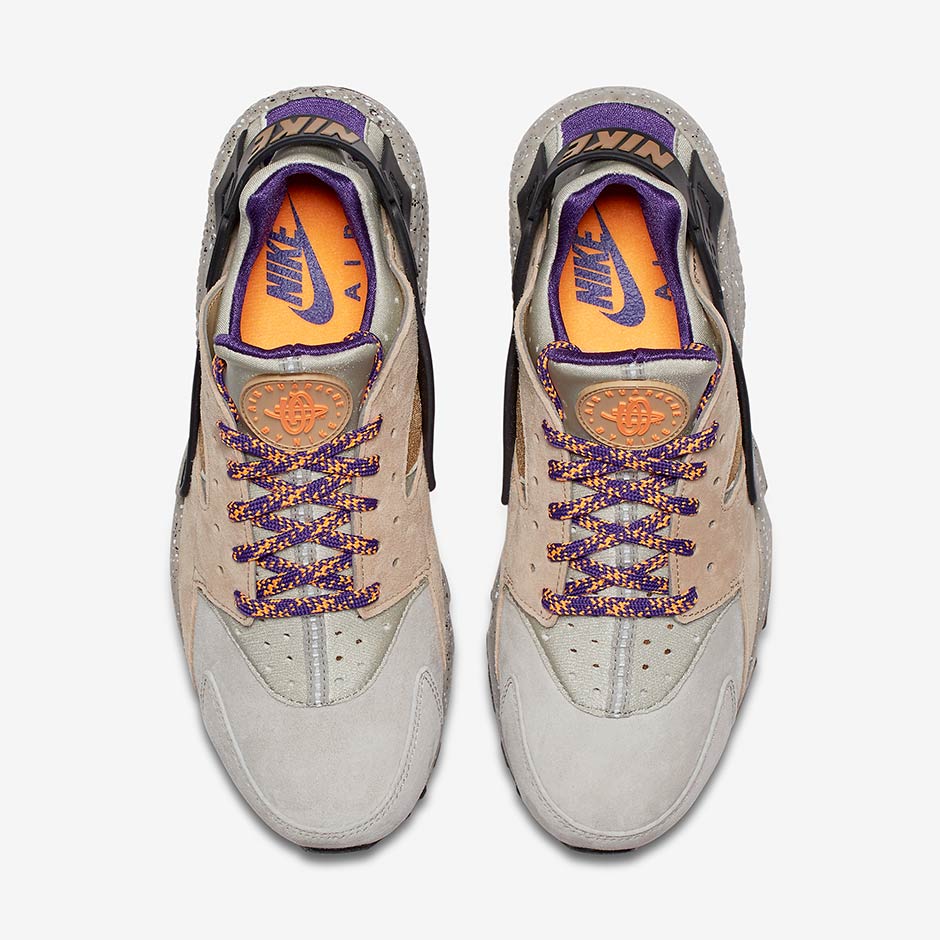 Nike Air Huarache Linen Golden Beige Black Court Purple 704830 200 3