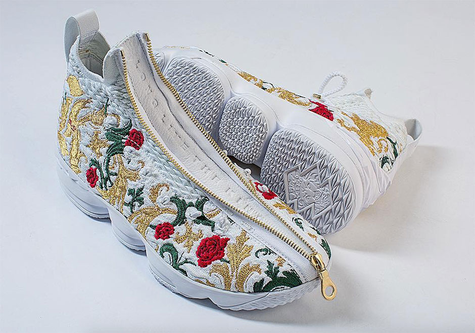 A Closer Look At The Nike LeBron 15 In Embroidered Floral Prints