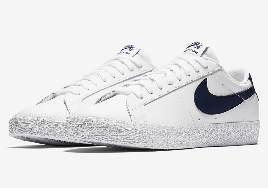 Nike SB Blazer Low White Obsidian 864347-141 | SneakerNews.com