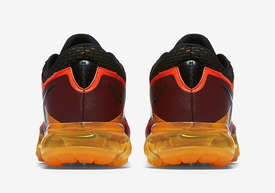 Vapormax flyknit hot sale orange sole