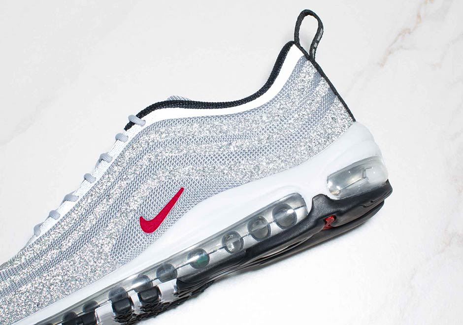 Sneakers  Womens Swarovski Crystals Custom Nike Air Max 97 Floral Sneakers  Embellished with Silver Swarovski Crystals