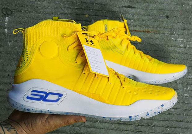 Under Armour Curry 4 Warriors Yellow