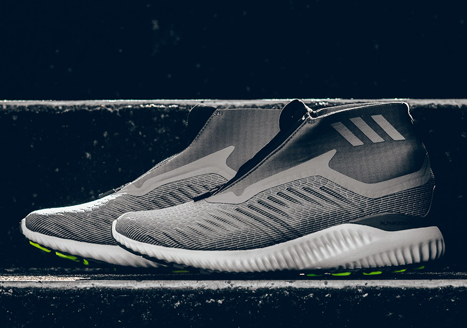 The adidas Alphabounce Mid Releases In Grey