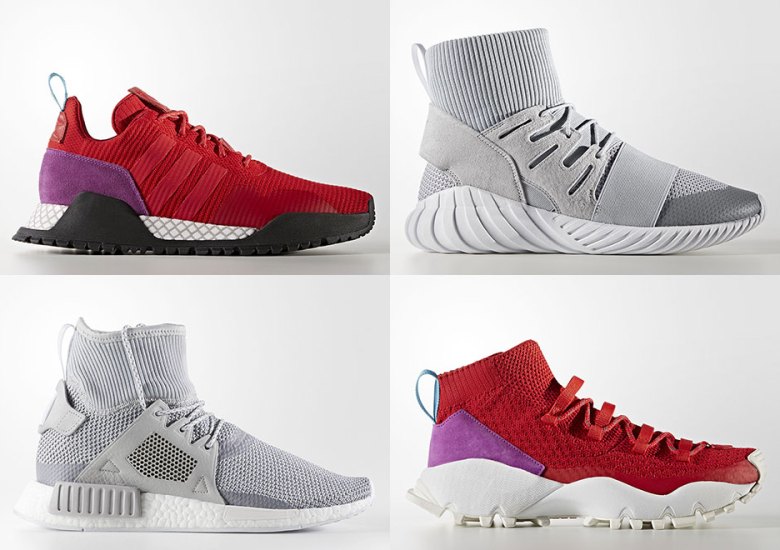 adidas Winter Sneaker Assortment Red and SneakerNews.com