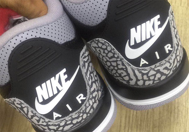 First Look At The Air Jordan 3 "Black/Cement" With Nike Air