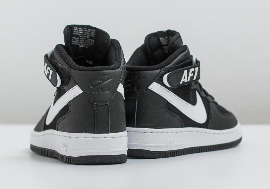 Nike Air Force 1 Mid Black White 314195 038 1