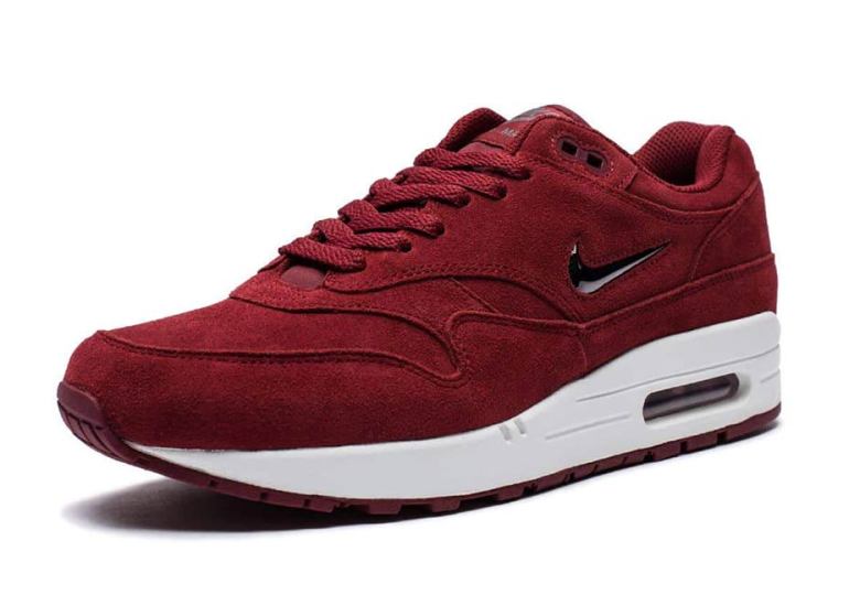 The Nike Air Max 1 Jewel Appears In Velvety Red Suede