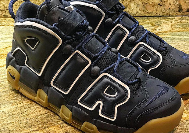 First Look At The Nike Air More Uptempo In Navy And Gum