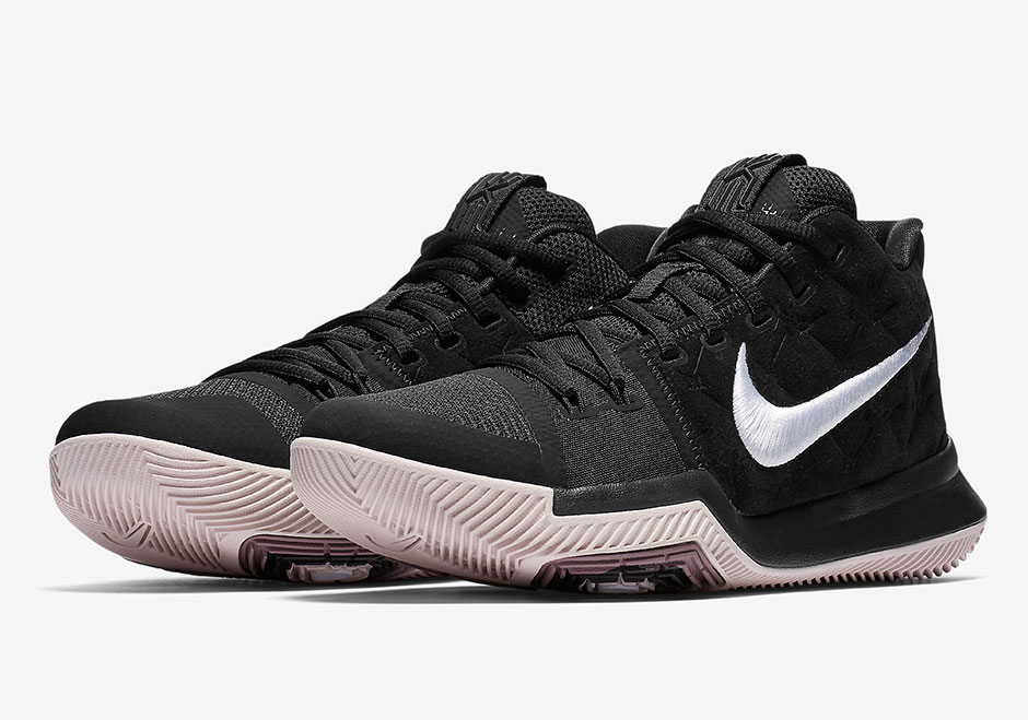 kyrie 3 shoes black and white