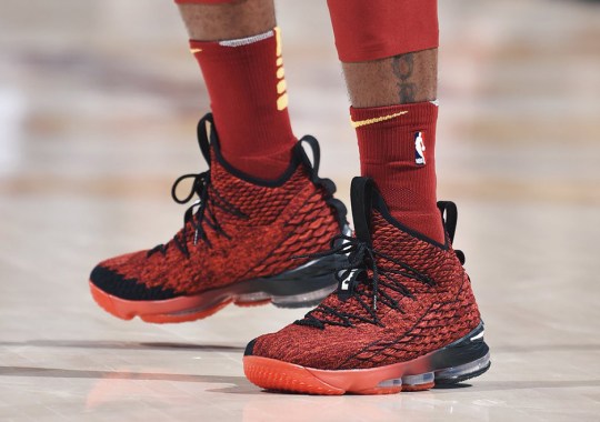 LeBron James Reveals A Nike LeBron 15 PE In Red/Black