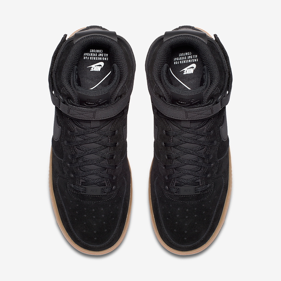 Nike WMNS Air Force 1 High Suede Black Gum 860544-004 | SneakerNews.com