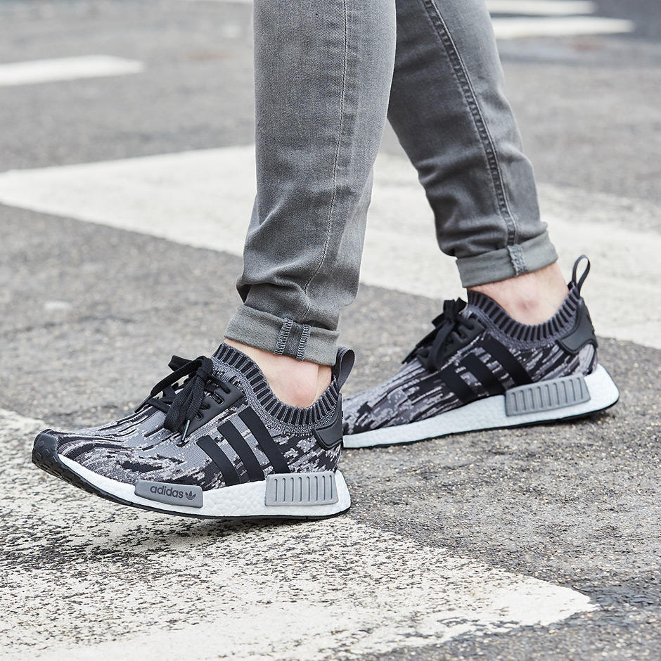 nmd r1 primeknit grey three