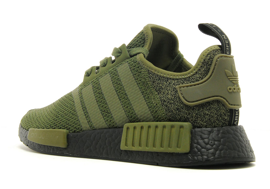 adidas NMD R1 Olive Wool Heel with 