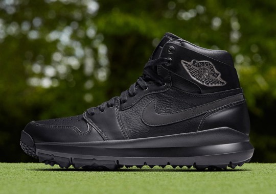 The Next Air Jordan 1 Golf Shoe In Black Leather Has A One Year Warranty