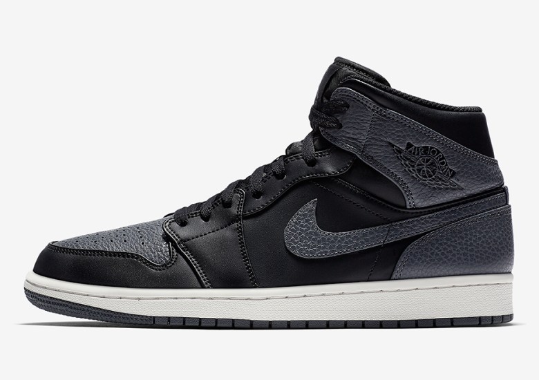 The Air Jordan 1 Mid Appears In Attractive Tumbled Leather