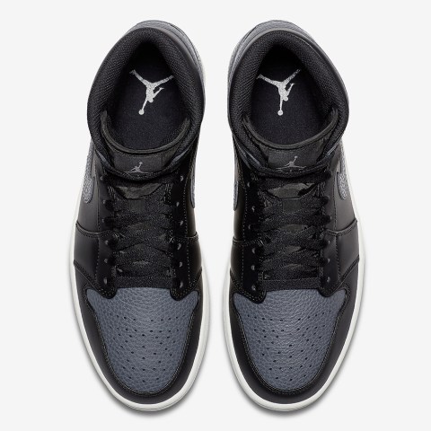 The Air Jordan 1 Mid Appears In Attractive Tumbled Leather 554724-041 ...