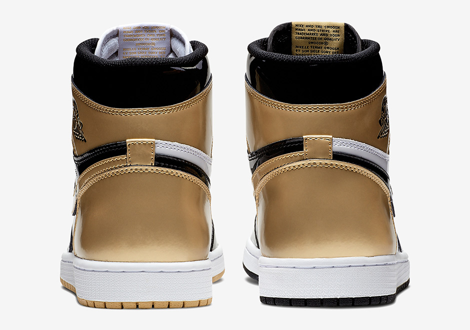 Jordan 1 gold hot sale toe top 3