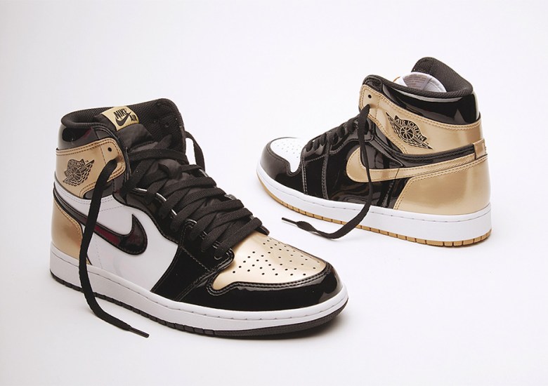 Air Jordan 1 Top 3 Black Gold Patent Leather Sneakernews Com