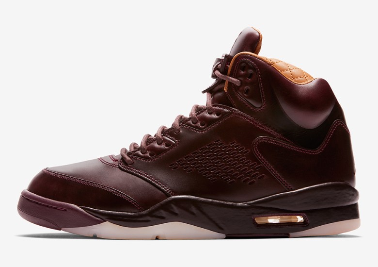 Official Images Of The Air Jordan 5 Premium “Bordeaux”