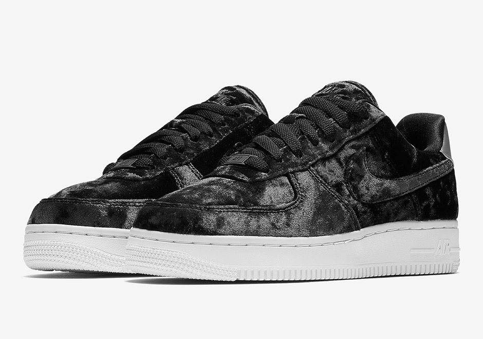 crushed velvet air force ones
