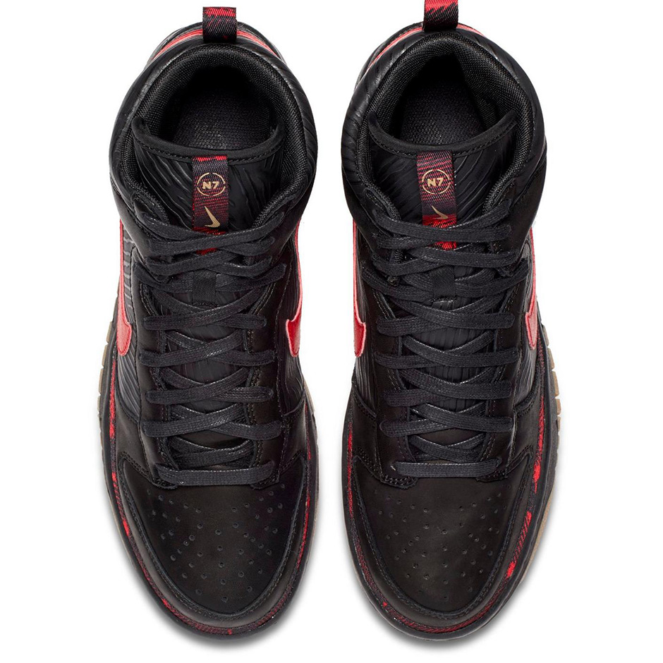 Nike Dunk High N7 Black Red 4