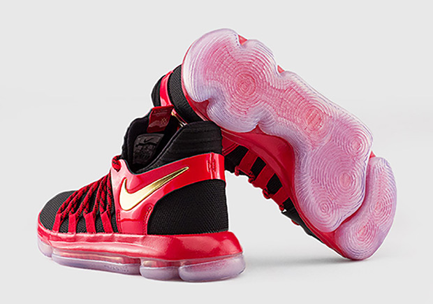 Nike Kd 10 Red Black Gold Kids Exclusive Aj7220 076 2