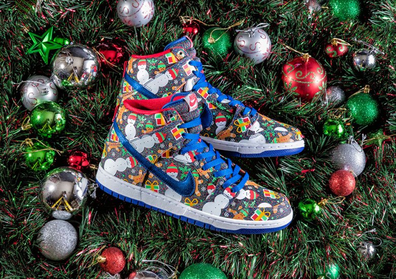 New nike sb 2017 Concepts x Nike SB Dunk High "Ugly Christmas Sweater" Release