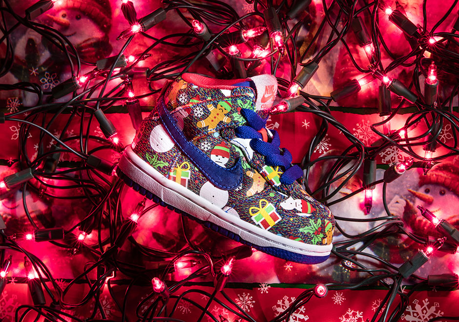 Nike Sb Dunk High Concepts Christmas Ugly Sweater Toddler 1