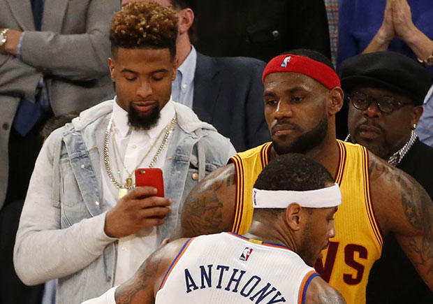 Odell Beckham Jr. Gifts LeBron James His Nike SF-AF1 Mid In Special Box