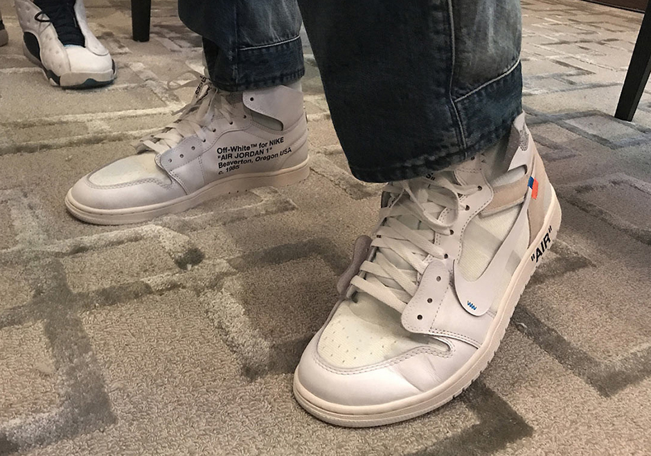 off white color sneakers