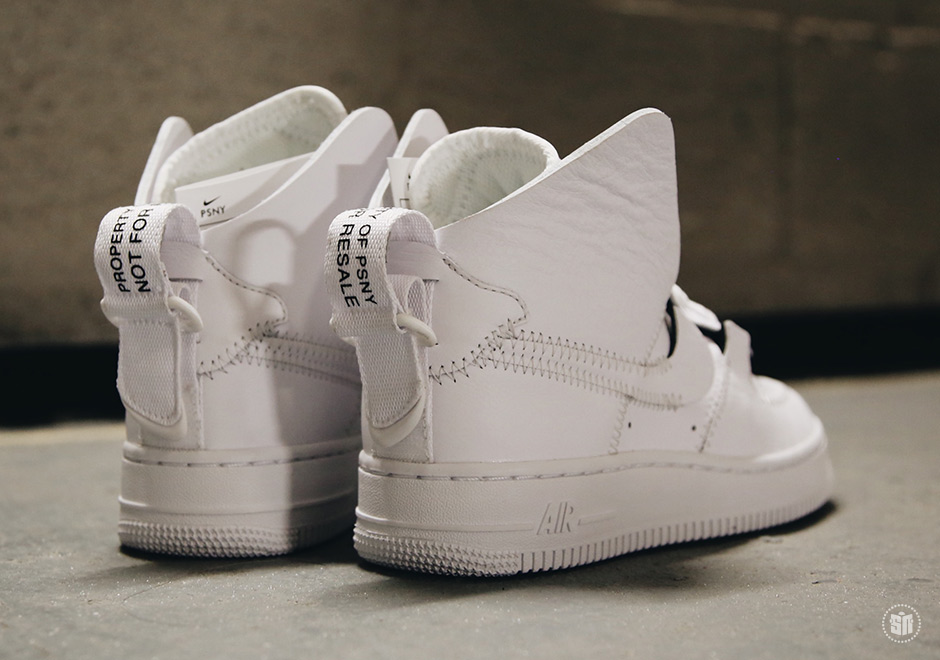 psny x nike air force 1 high white