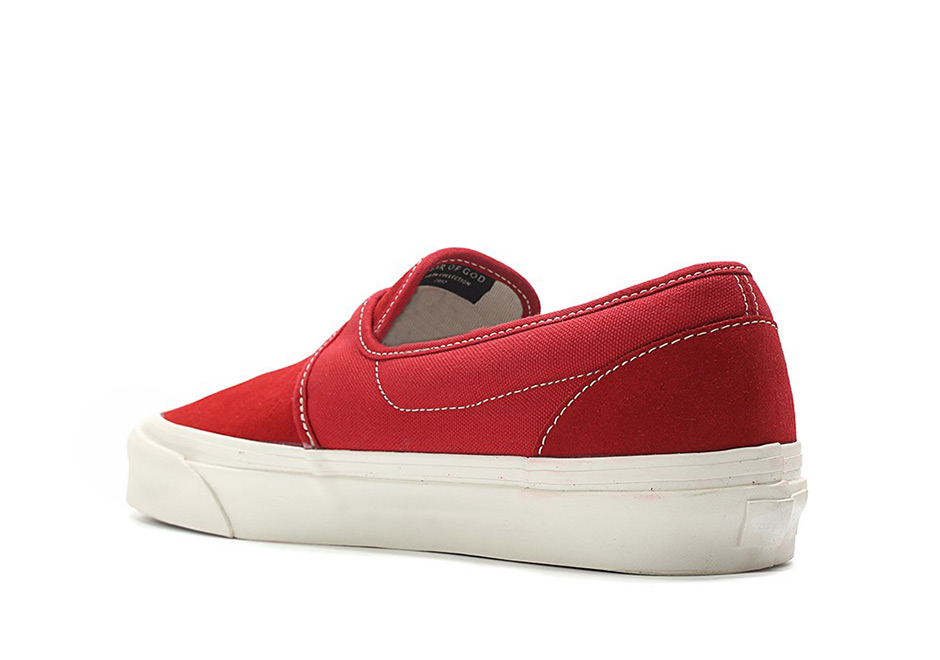 Vans Fear Of God Slip On Red Red 6