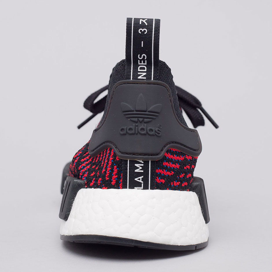 New In Box {adidas} Originals Women's NMD R1 TM Sneaker - Black/Red Size 8.5