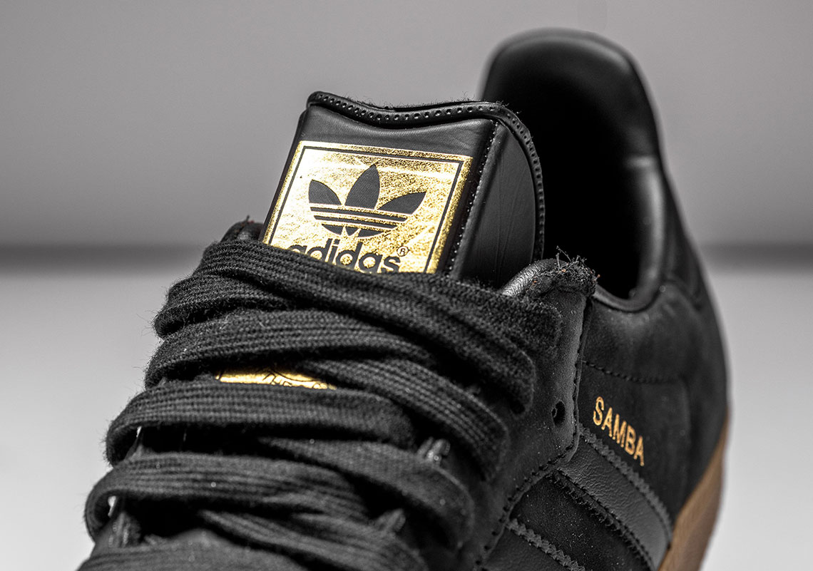 adidas samba black and gold