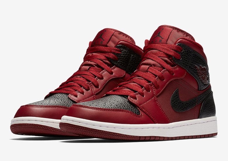 Air Jordan 1 Mid “Reverse Banned” Features Tumbled Leather