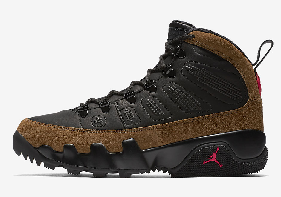 black and brown jordan 9