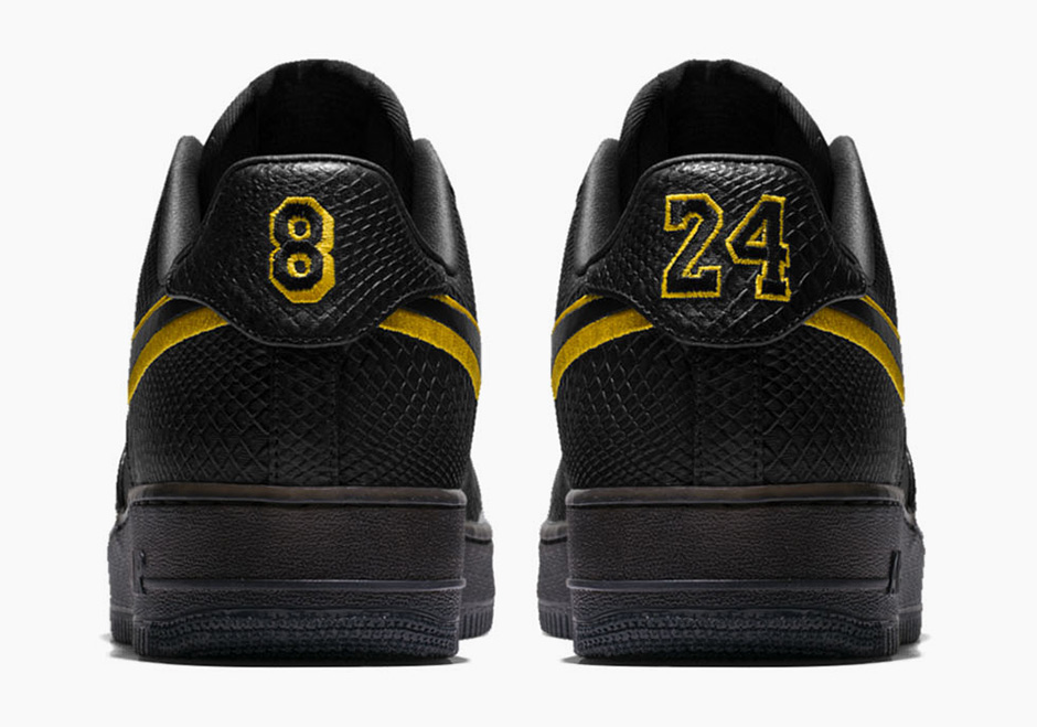 Nike Air Force 1 Black Mamba Kobe Bryant Jersey Retirement 1