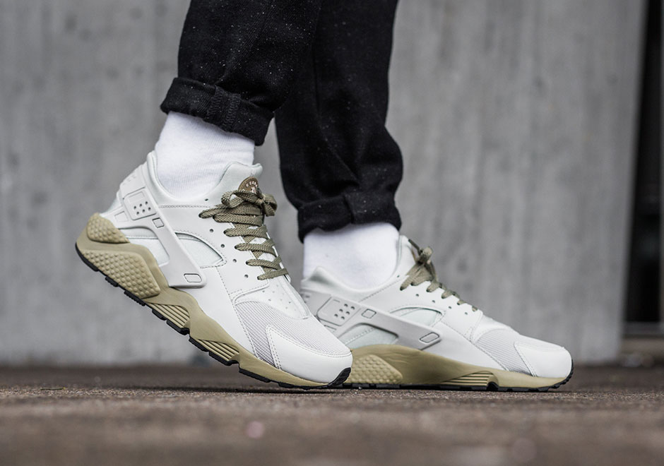 The Nike Air Huarache Gets Stylish With Light Bone And Neutral Olive