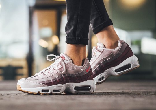 A New Nike Air Max 95 For Women Pairs Barely Rose With Hot Punch