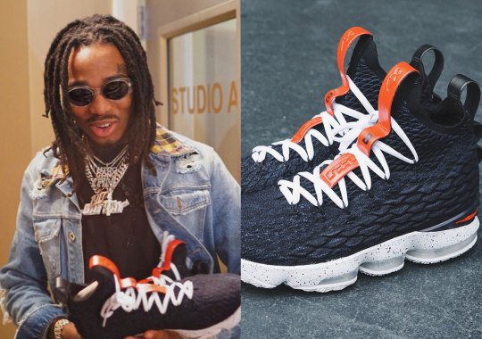 Quavo Gifts His High School With Custom Nike LeBron 15s By Mache