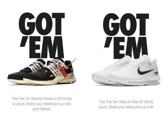 Nike Gives Access To OFF WHITE Releases On SNKRS App