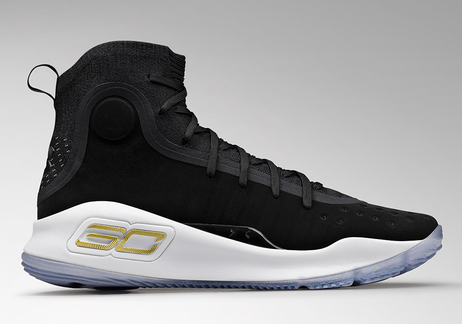 curry 4 shoes black and gold