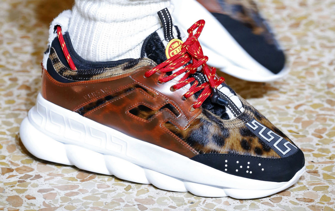 2Chainz x Versace Chain Reaction Sneakers in Green/Brown