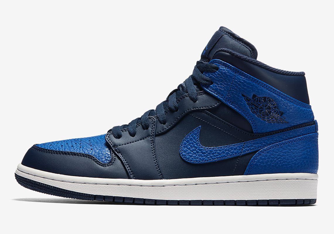 Air Jordan 1 Mid Obsidian + Royal 