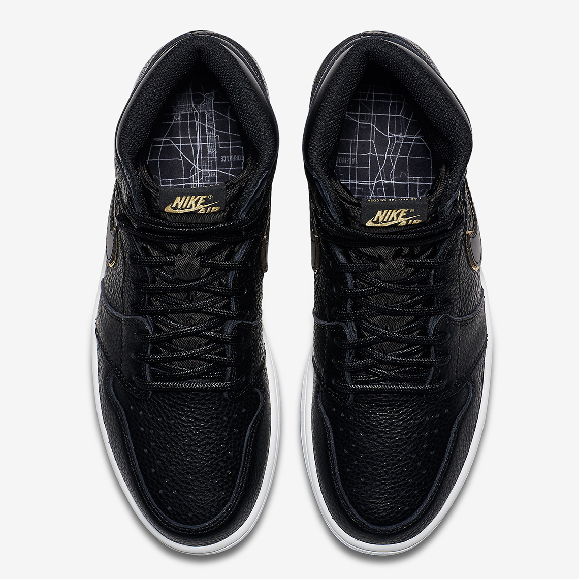 Air Jordan 1 Tumbled Leather Blackgold 6