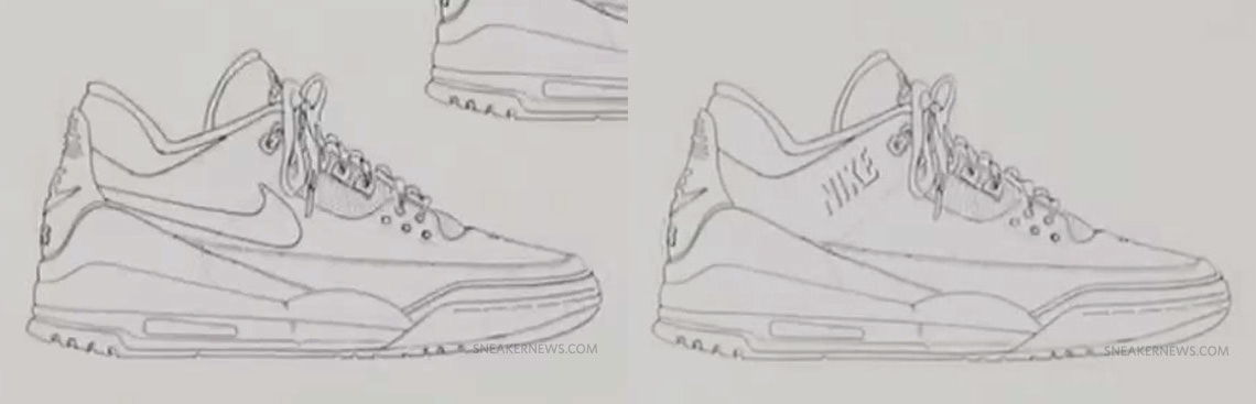 Air Jordan 3 Sketch Tinker Hatfield Nike Swoosh