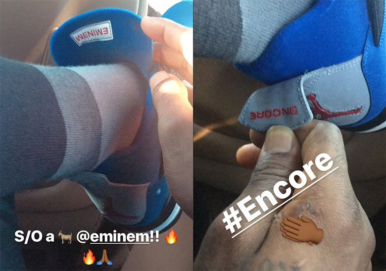 LeBron James Gets Air Jordan 4 "Encore" From Eminem