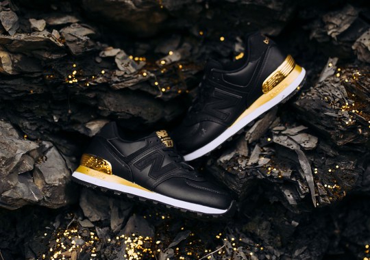 The New Balance 574 Arrives In Black And Metallic Gold