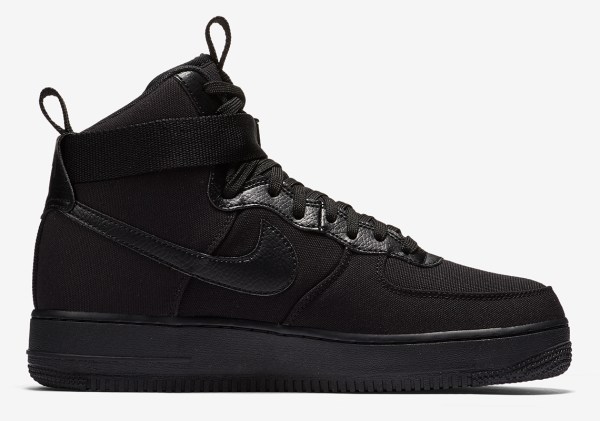 Nike Air Force 1 High Triple Black Canvas AH6768-001 Release Info ...