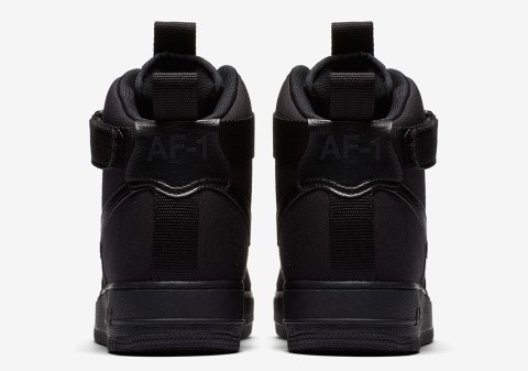 Nike Air Force 1 High Triple Black Canvas Ah6768-001 Release Info 